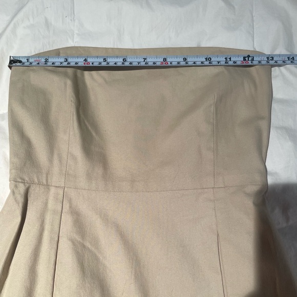 Theory Cream Strapless cotton dress - Picture 7 of 9
